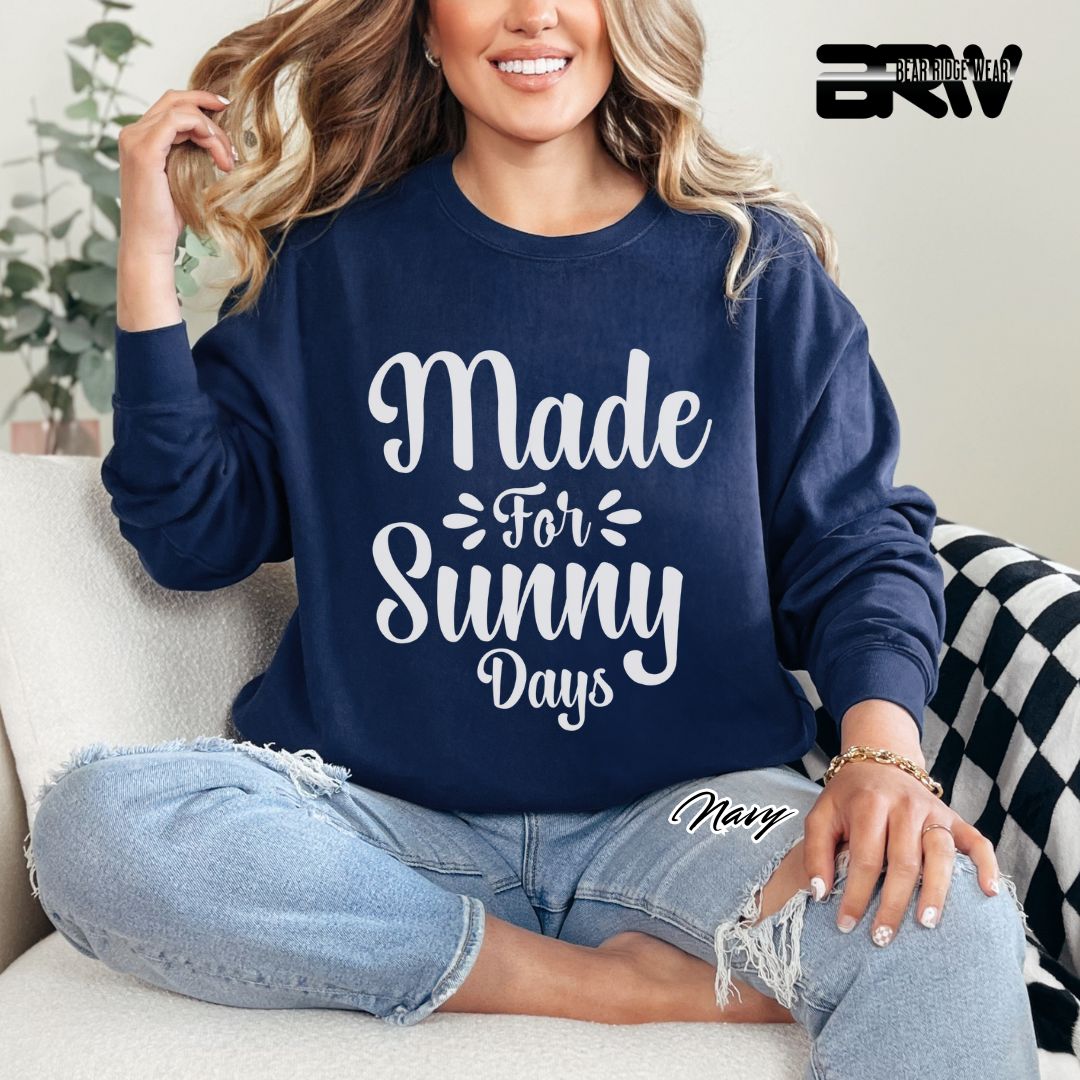 'Made For Sunny Days' Summer Crewneck Sweatshirt