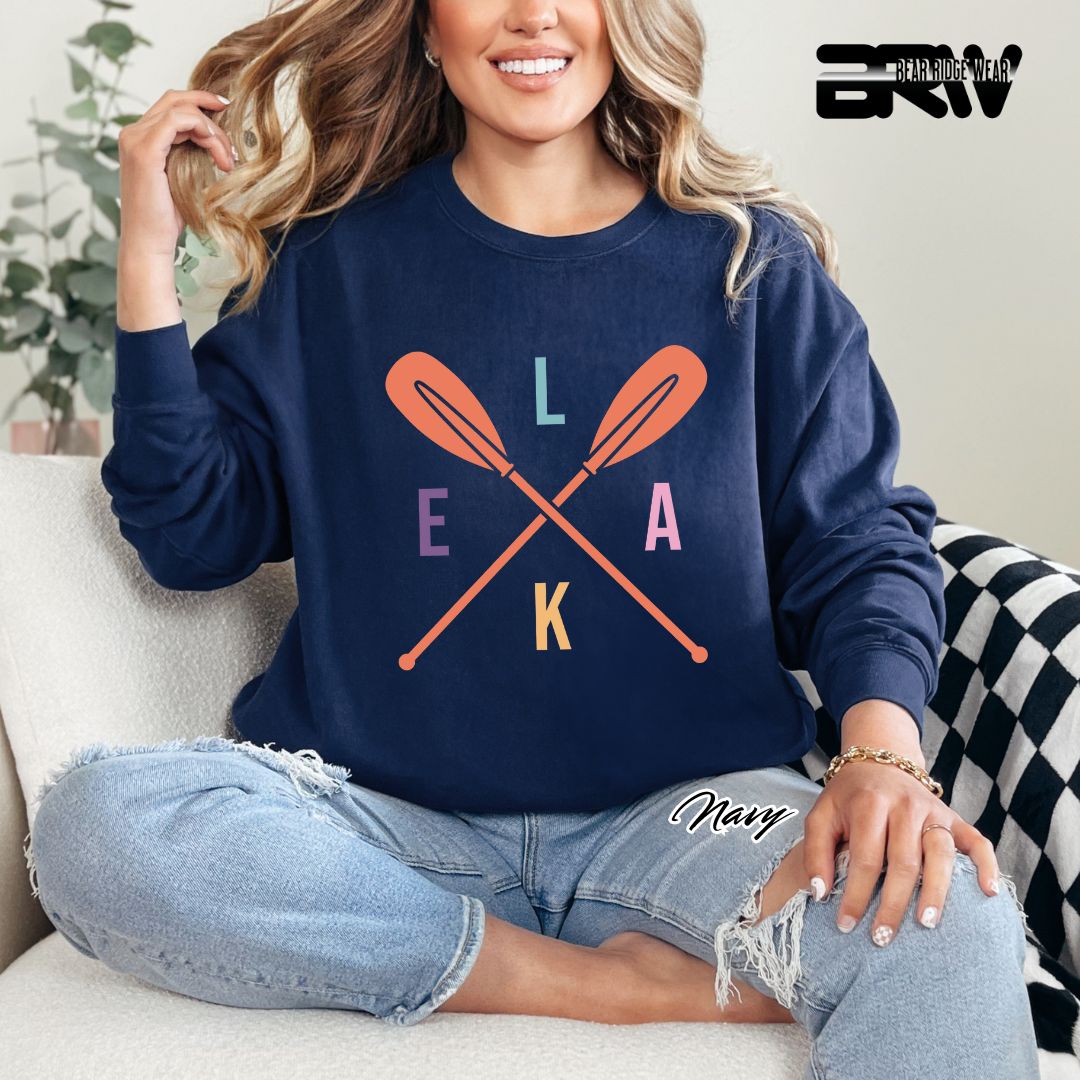 'Lake-Oars' Summer Crewneck Sweatshirt