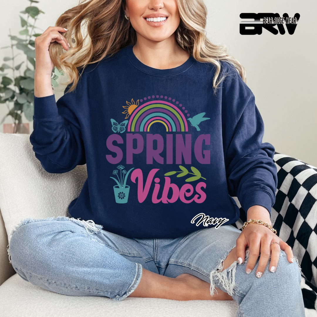 'Spring Vibes' Crewneck Sweatshirt