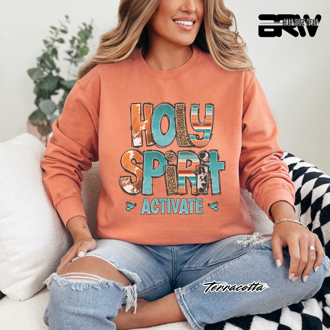 'Holy Spirit Activate' Faith Long-Sleeve Tee