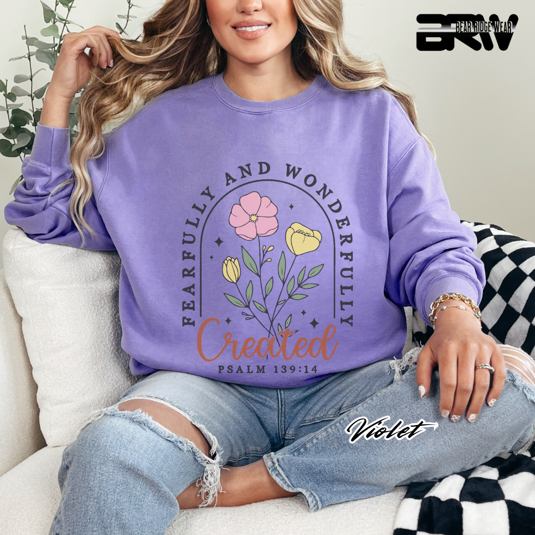 'Fearfully and Wonderfully Created' Faith Long-Sleeve Tee
