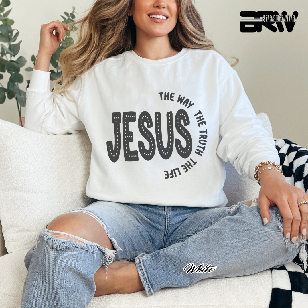 'Jesus The Way, The Truth, The Life' Faith Crewneck Sweatshirt