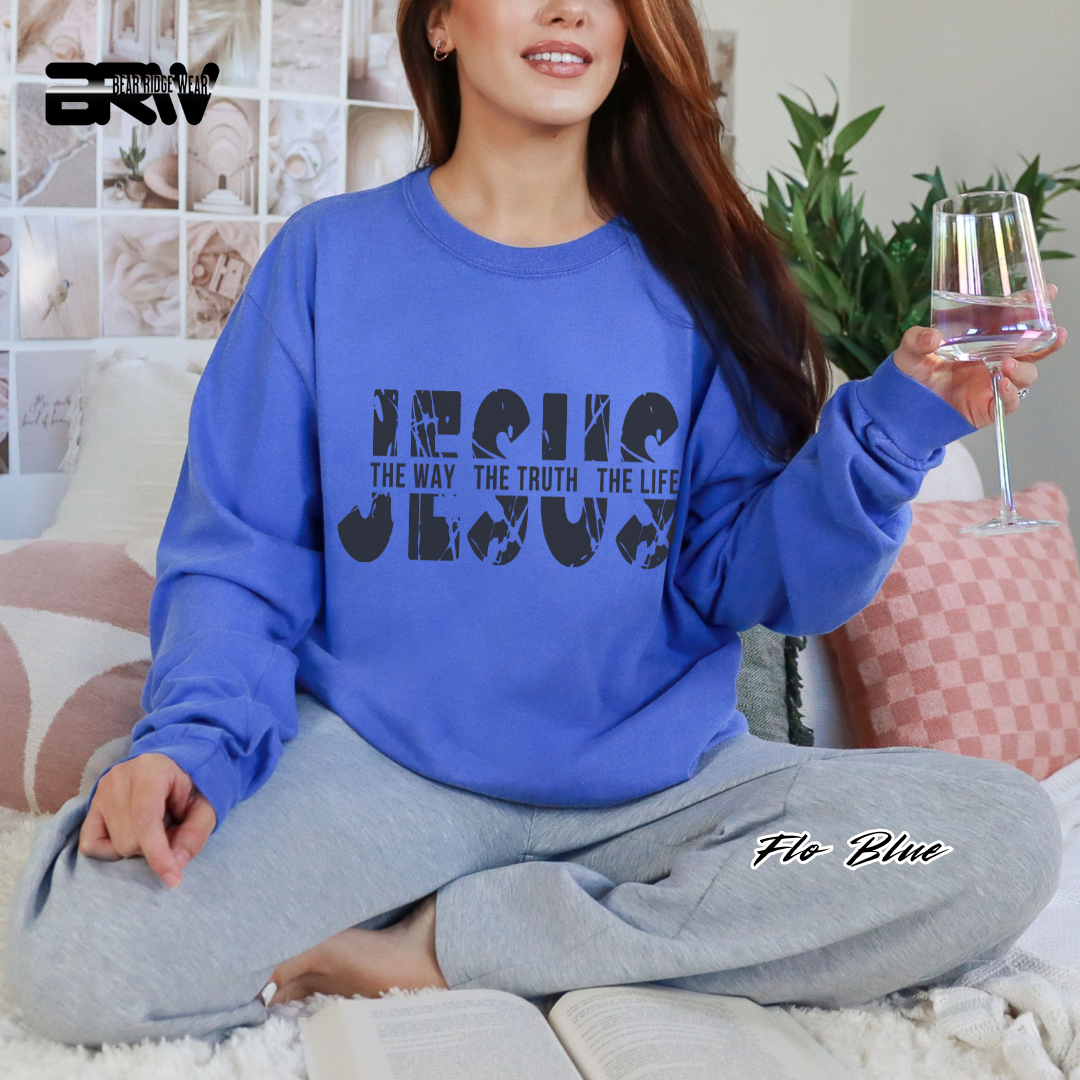 'Jesus The Way, The Truth, The Life' Faith Long-sleeve Tees