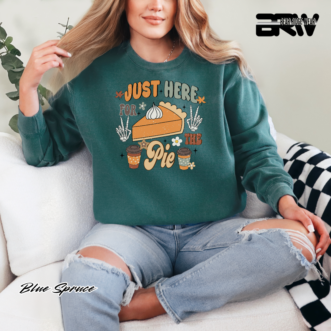 'Just Here For The Pie' Fall Crewneck Sweatshirt