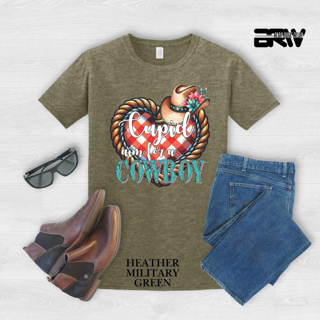 "Cupid Aim for a Cowboy" Tee