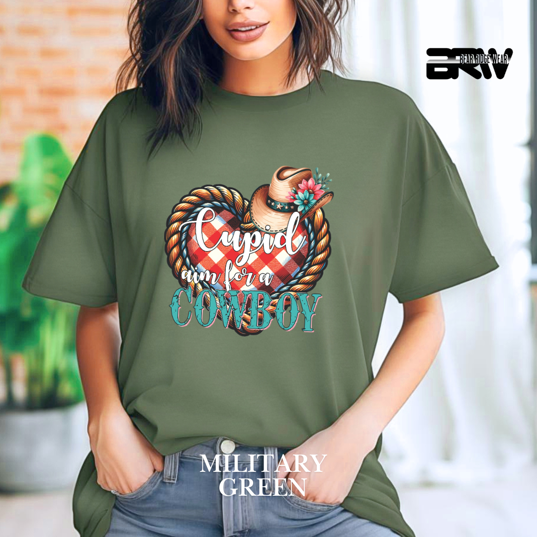 ‘Cupid, Aim for a Cowboy’ Tee