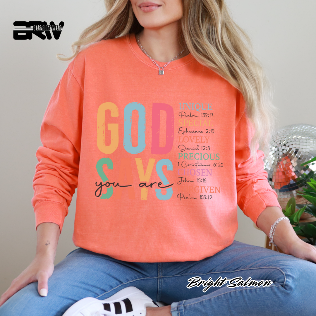 'God Say's You Are' Faith Long-Sleeve Tee