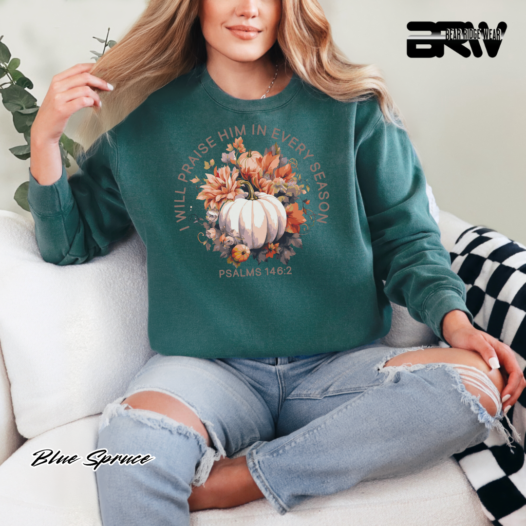 'I Will Praise Him' Fall Crewneck Sweatshirt