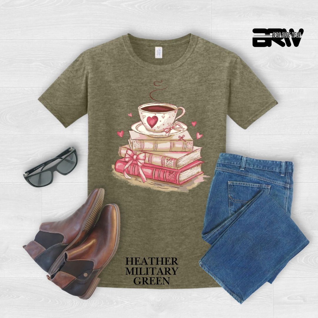 'Coffee On Top of the Books' Tee