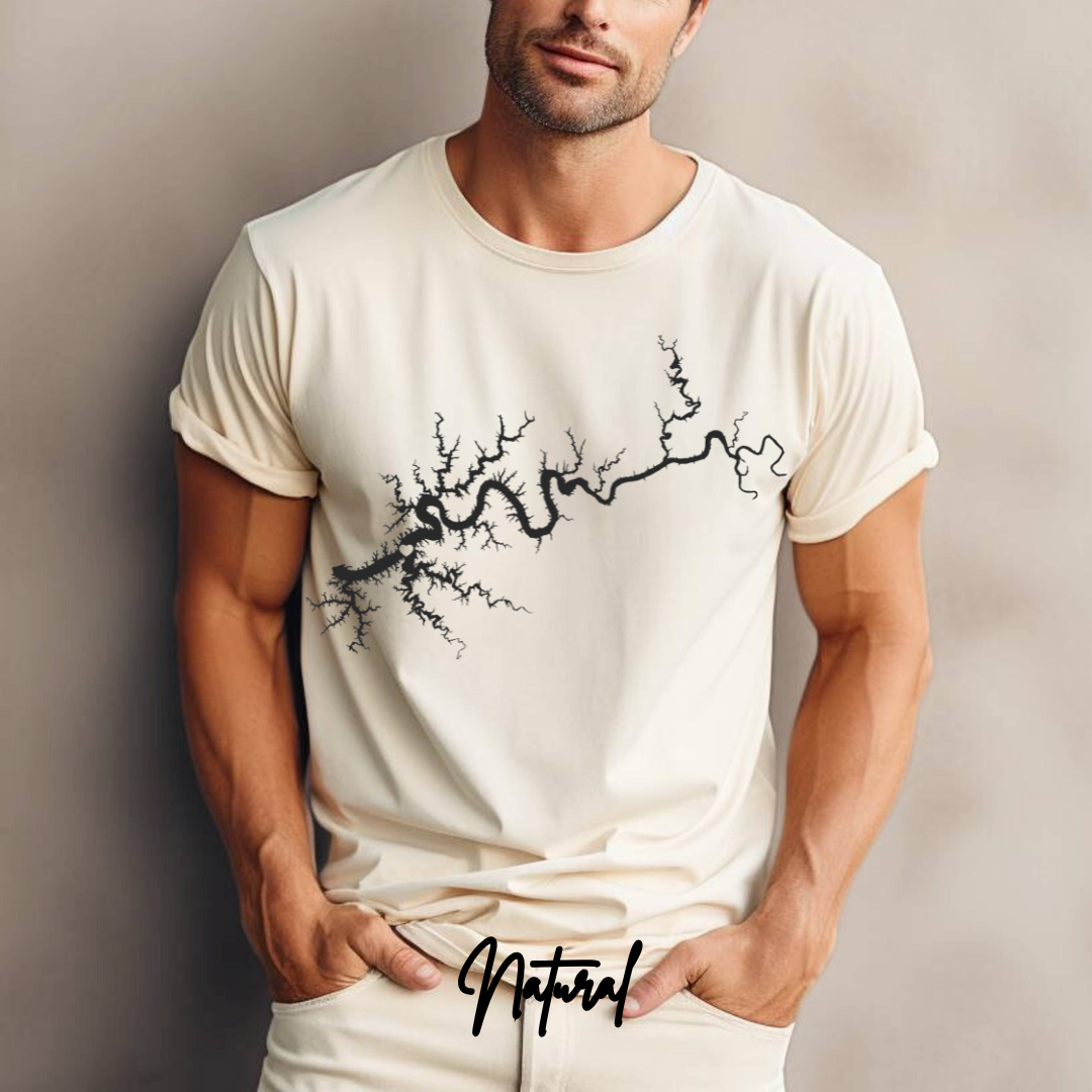 "Lake Cumberland Map" T-Shirt