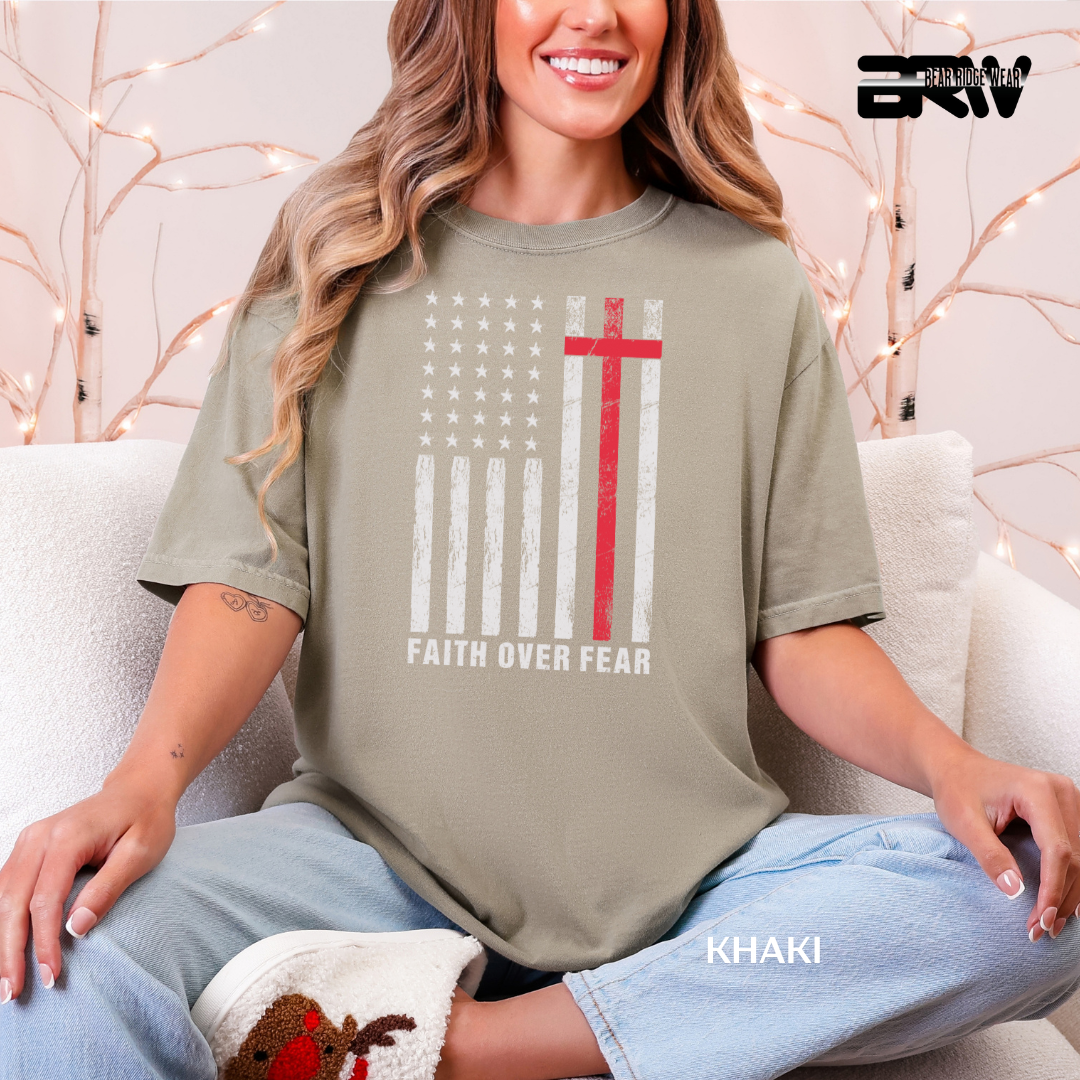 'Faith over Fear-Flag' Faith Tee