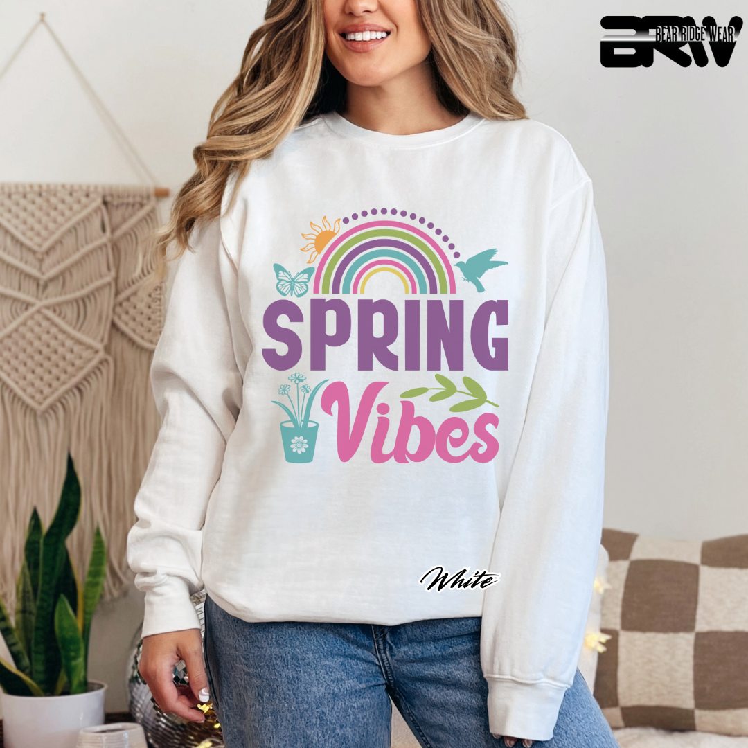 'Spring Vibes' Crewneck Sweatshirt