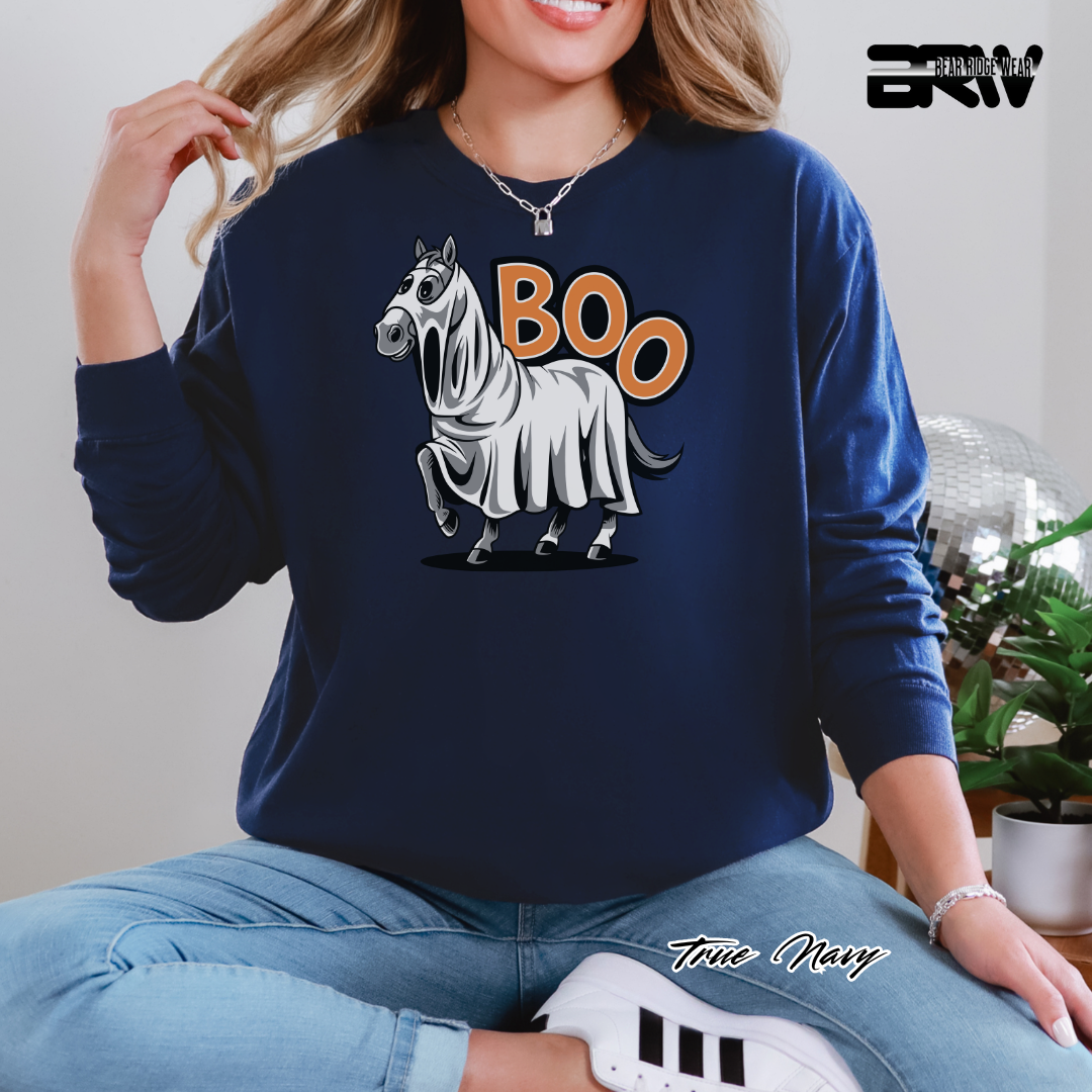 'Horse-Boo' Fall Long-Sleeve Tee