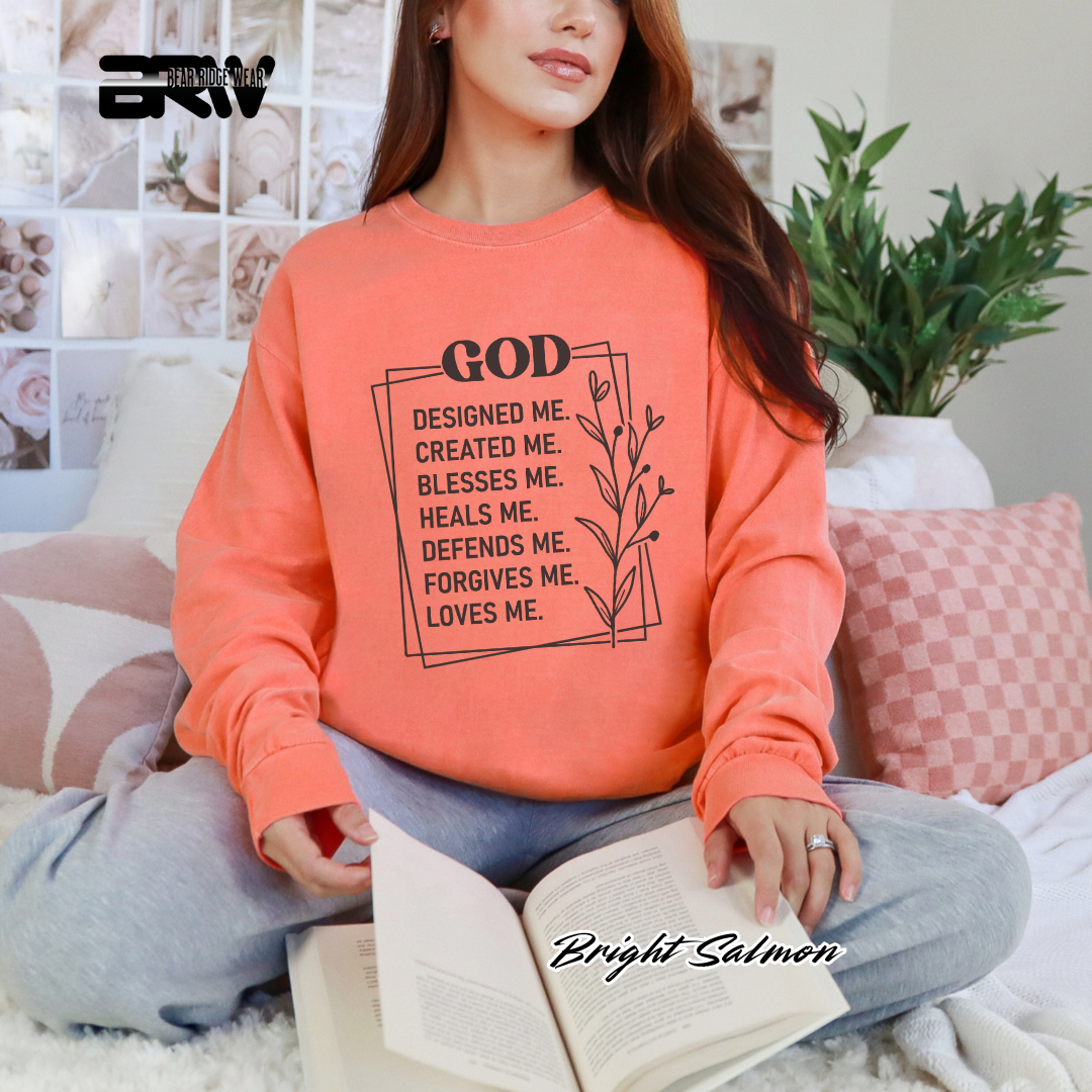 'God Designed Me' Faith Long-Sleeve Tee