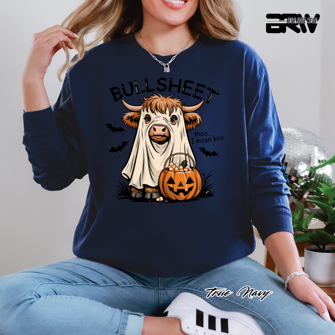 'Bull Sheet-Boo' Fall Long-Sleeve Tee