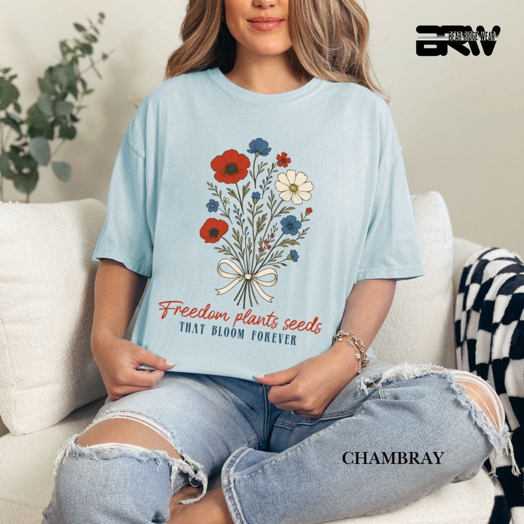 Freedom Plants Seeds- Patriotic Tee