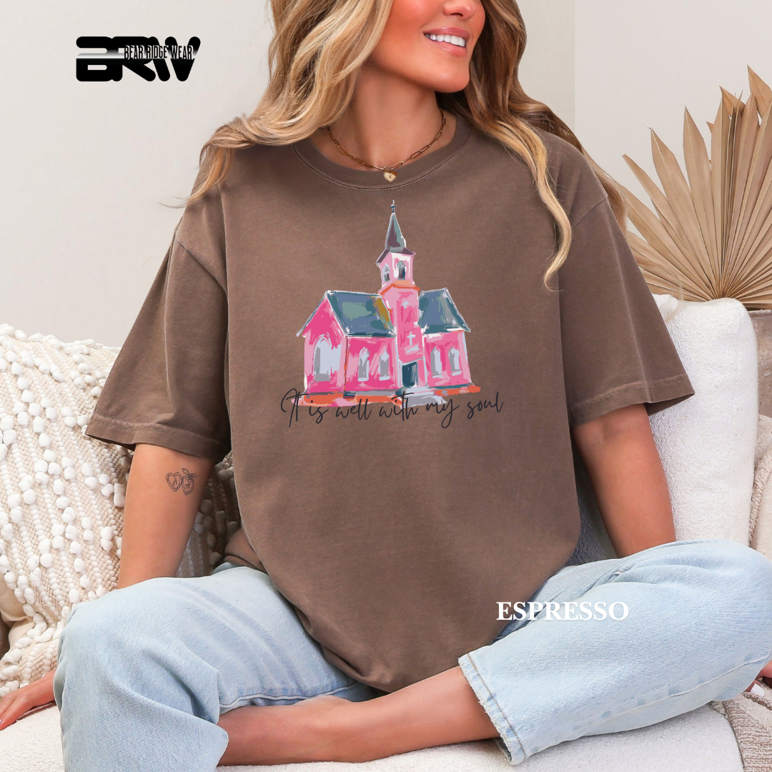 'It Is Well With My Soul - Black' Faith Tee