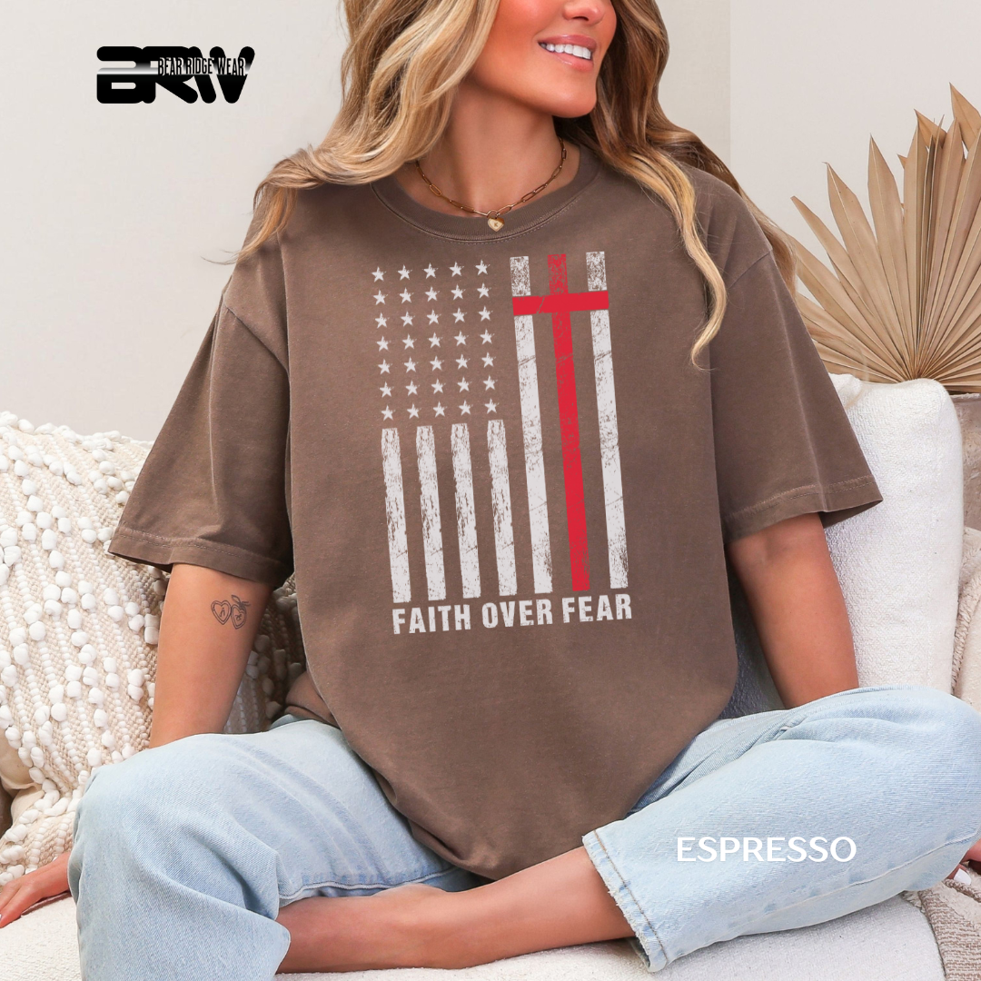 'Faith over Fear-Flag' Faith Tee