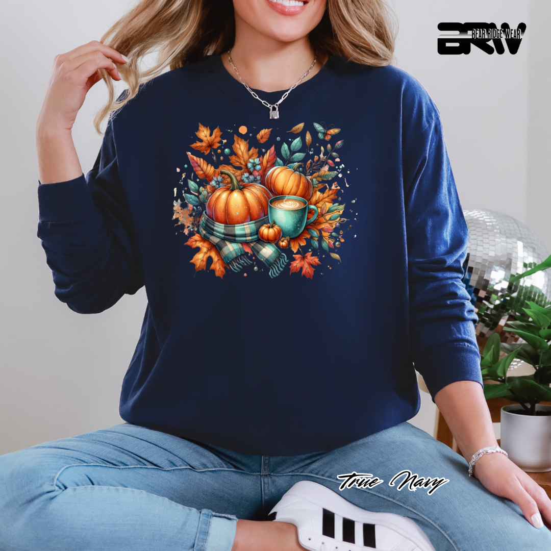 'Pumpkin Coffee' Fall Long-Sleeve Tee