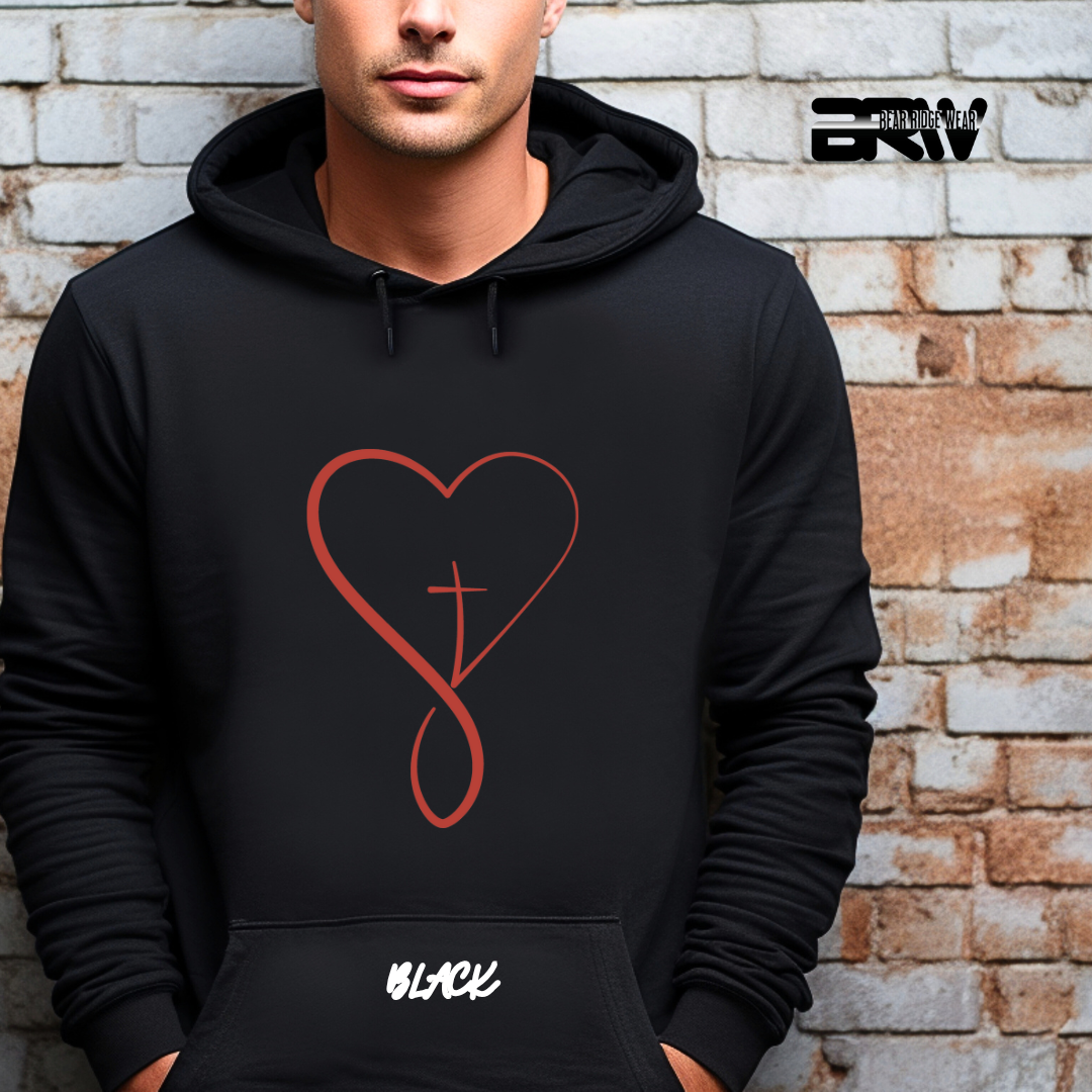 'Infinity Heart With Cross Inside' Faith Hoodie