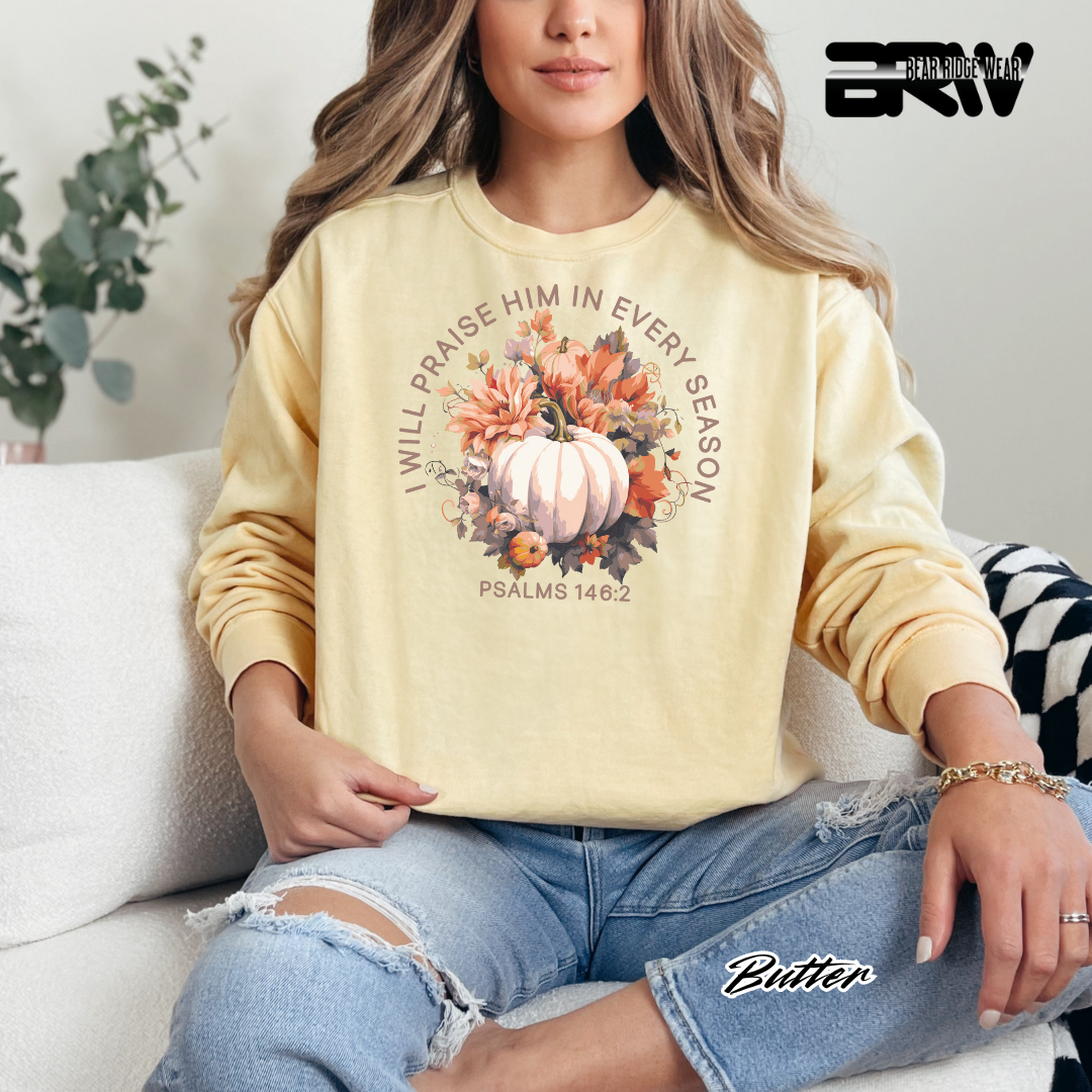 'I Will Praise Him' Fall Crewneck Sweatshirt
