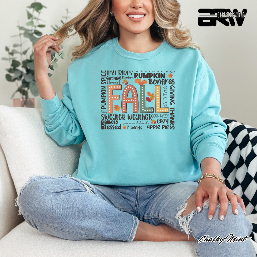 'Fall Hay Rides etc' Fall Crewneck Sweatshirt