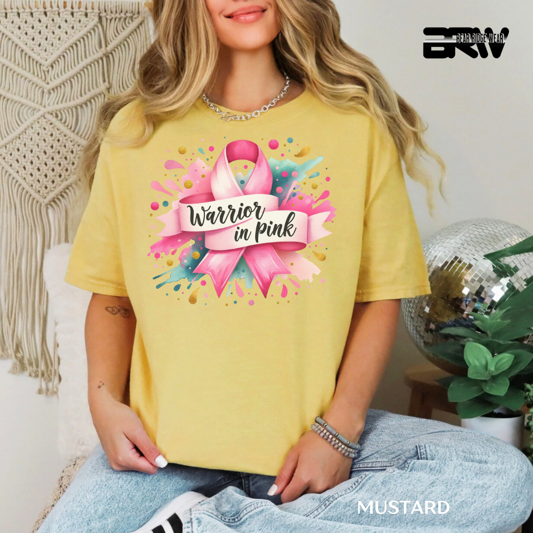 'Breast cancer Warrior in Pink' Awareness Tee