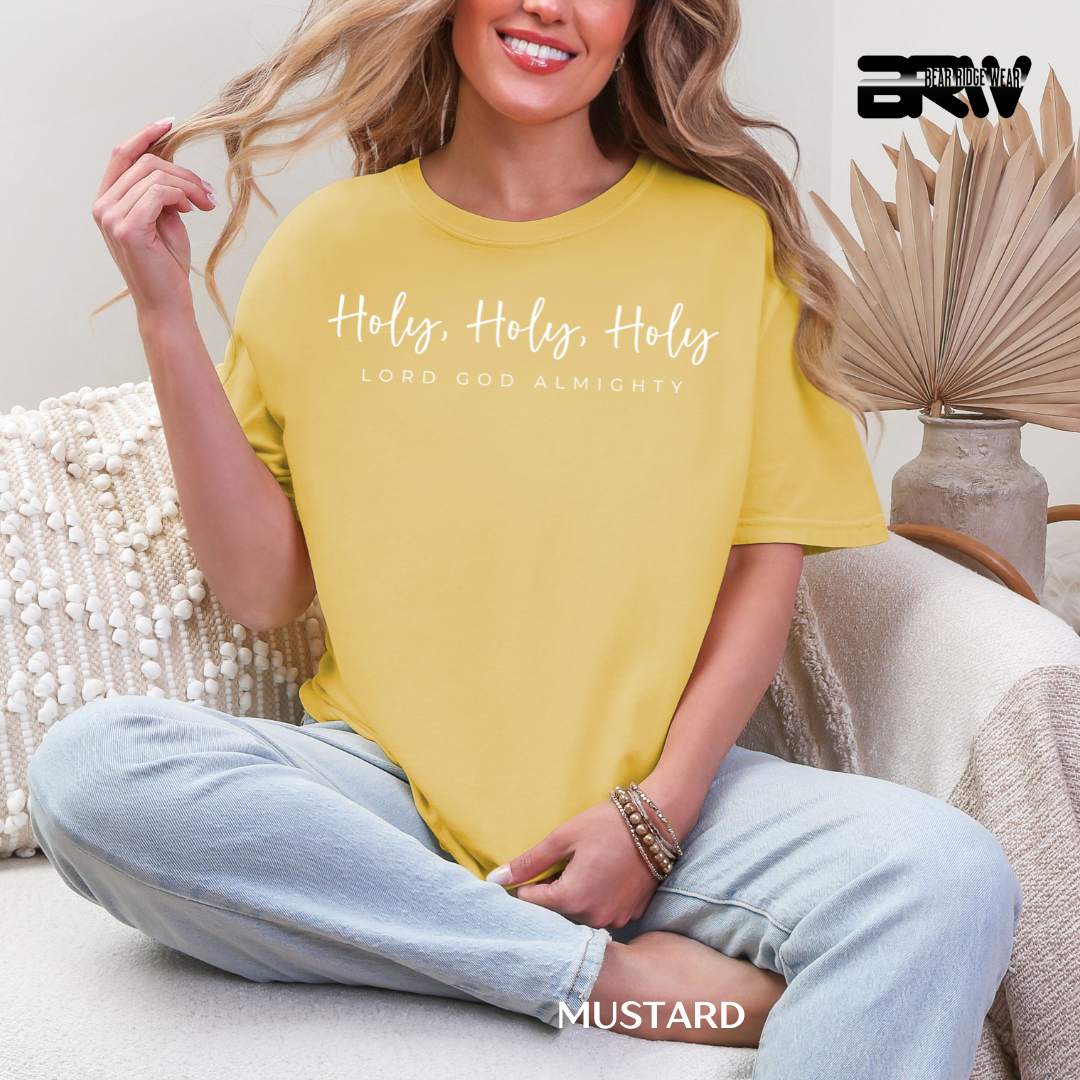 'Holy Holy Holy-White' Faith Tee