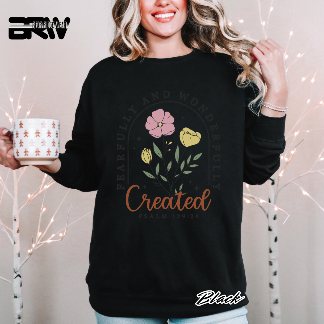'Fearfully and Wonderfully Created' Faith Long-Sleeve Tee