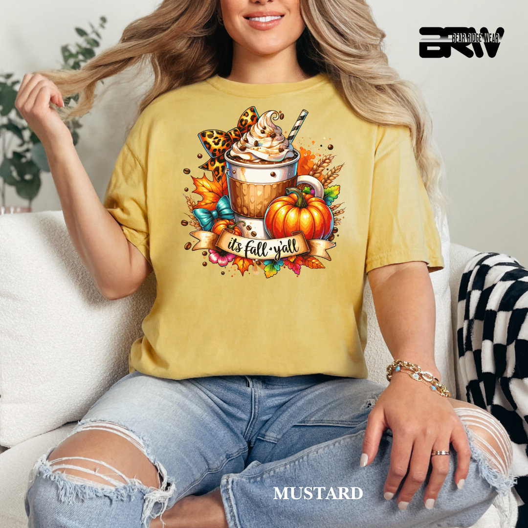 'Its Fall Yall Latte.' Fall Tee