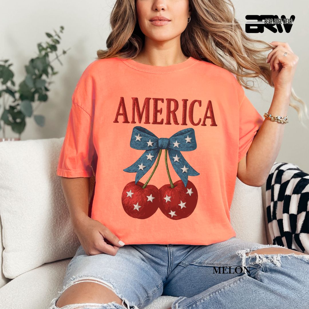 America Cherries - Patriotic Tee