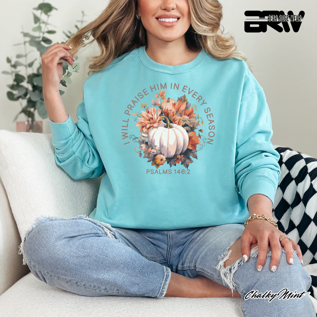 'I Will Praise Him' Fall Crewneck Sweatshirt