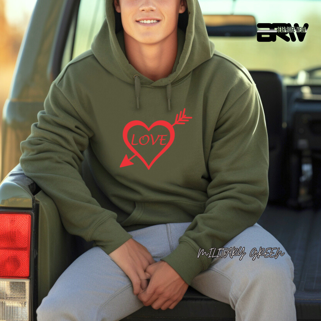 'Heart Pierced by an Arrow' Hoodie