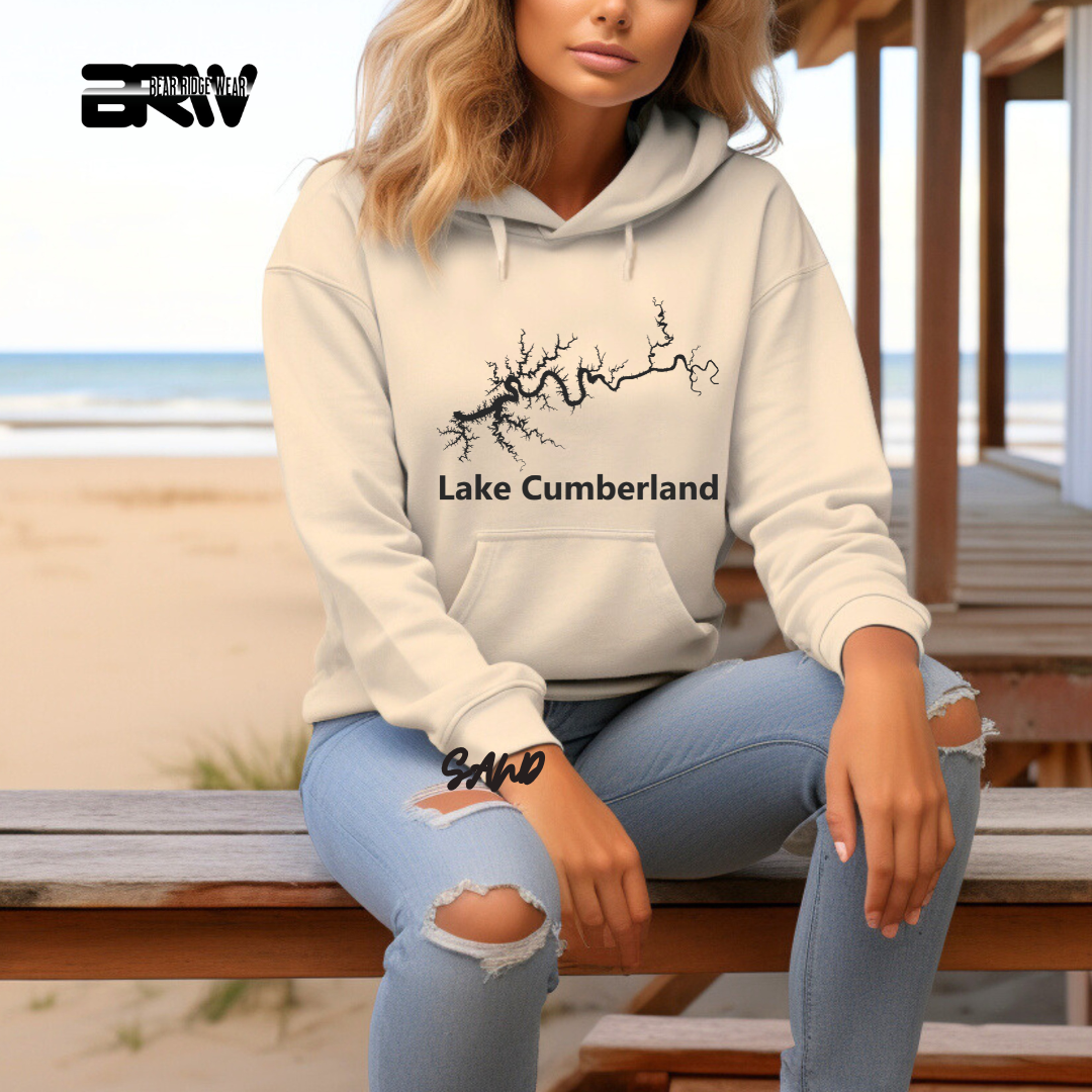 "Black Lake Cumberland Map" hoodie