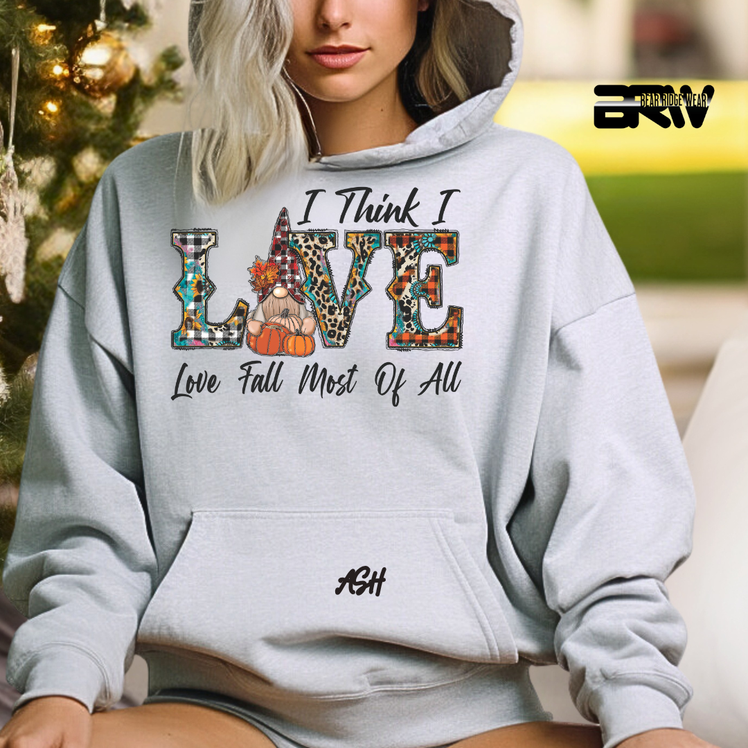 'Love Fall Most Of All-Gnome' Fall Hoodie