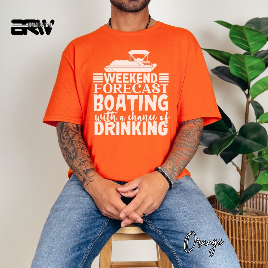 'Weekend Forecast-Boating' Summer T- Shirt
