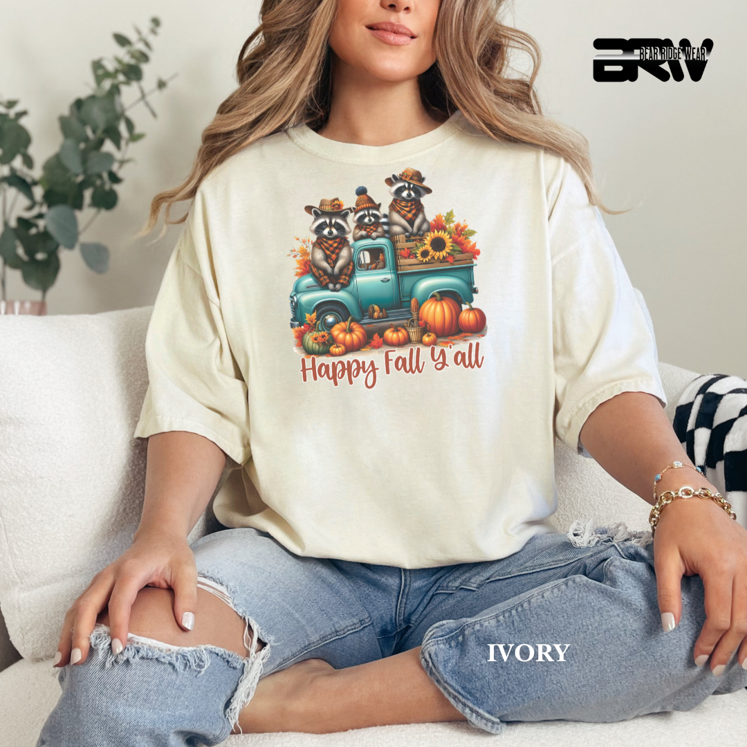 'Happy Fall Yall-Raccoons' Fall Tee