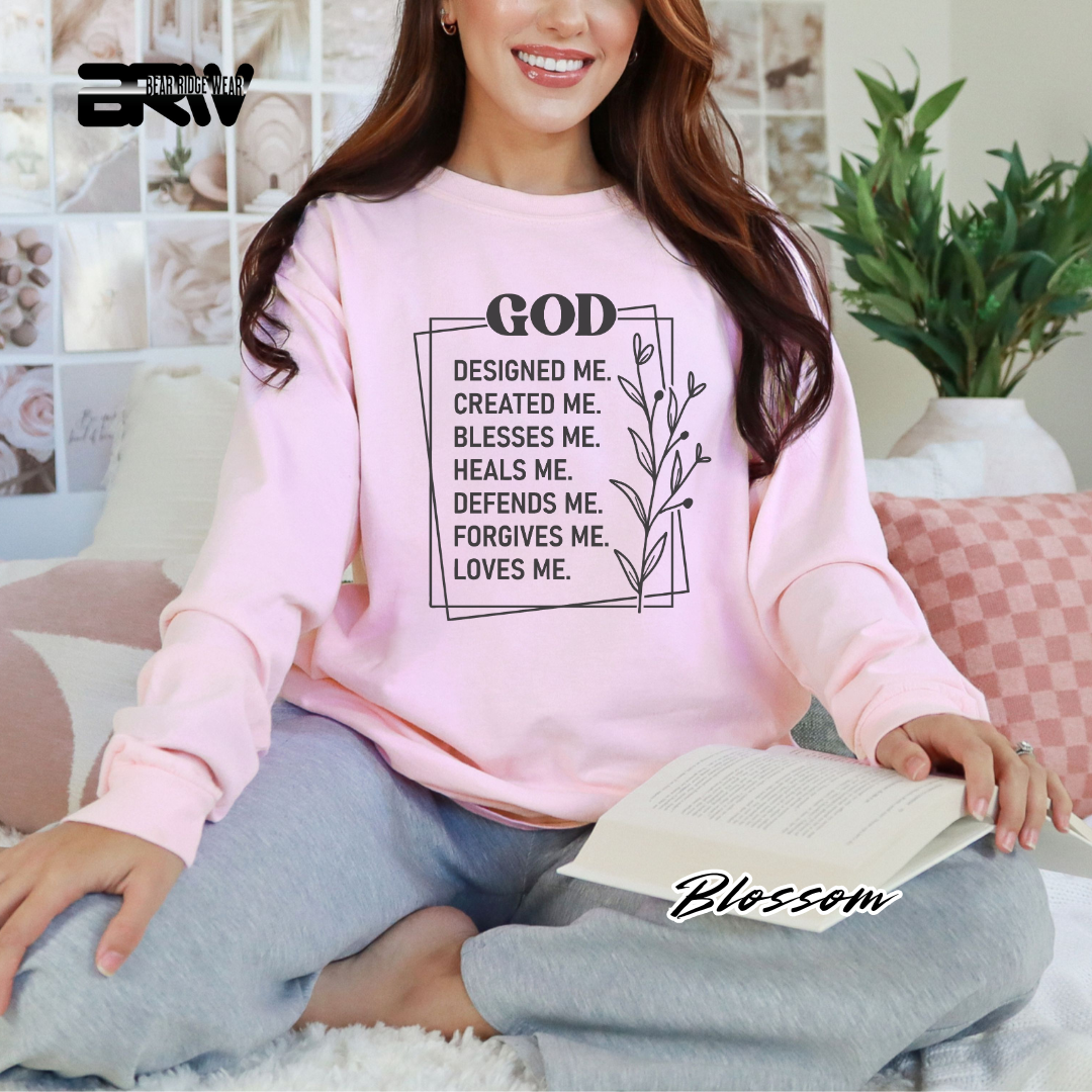 'God Designed Me' Faith Long-Sleeve Tee