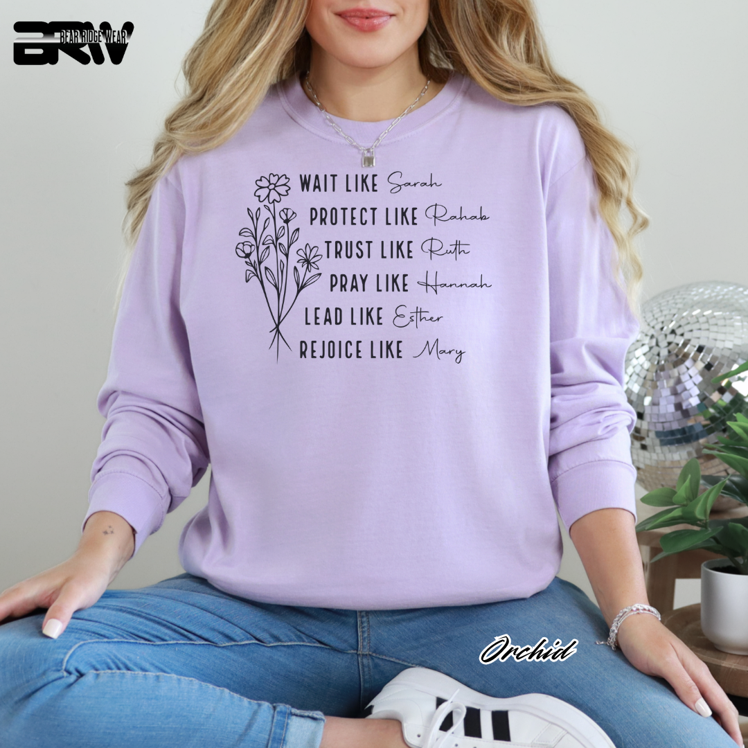 'Women Of Bible with Sleeve' Fall Long-Sleeve Tee