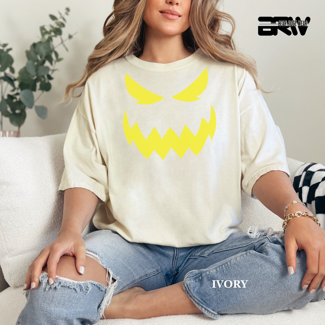 'Scary Pumpkin face' Fall Tee