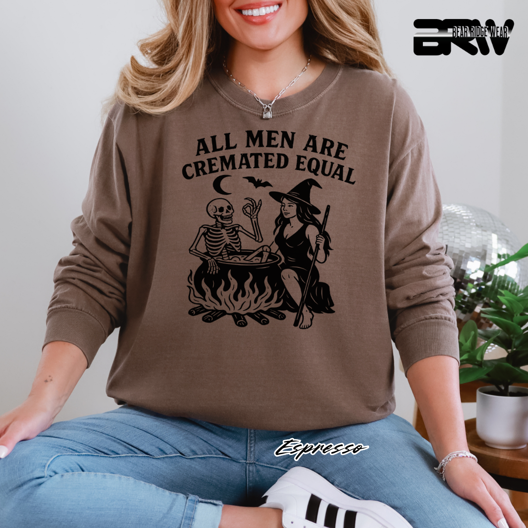 'All Men Are Cremated Equally' Fall Crewneck Sweatshirt