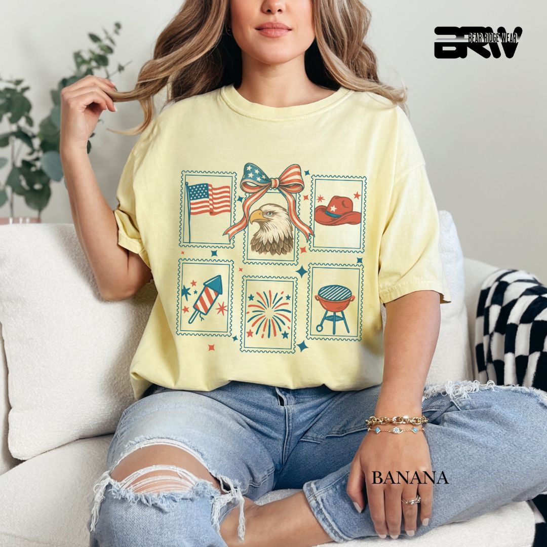 Stamps- Patriotic Tee