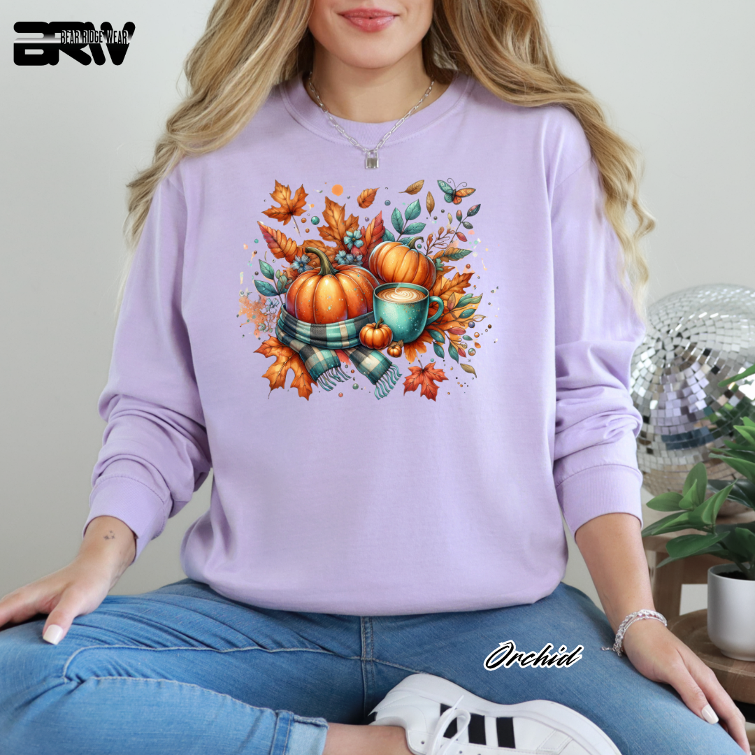 'Pumpkin Coffee' Fall Long-Sleeve Tee