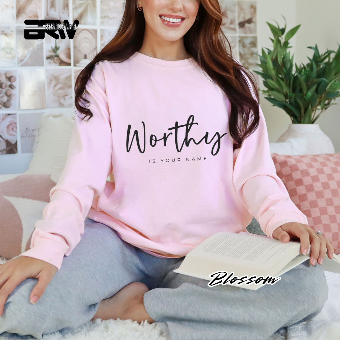 'Worthy Is Your Name' Faith Long-Sleeve Tee