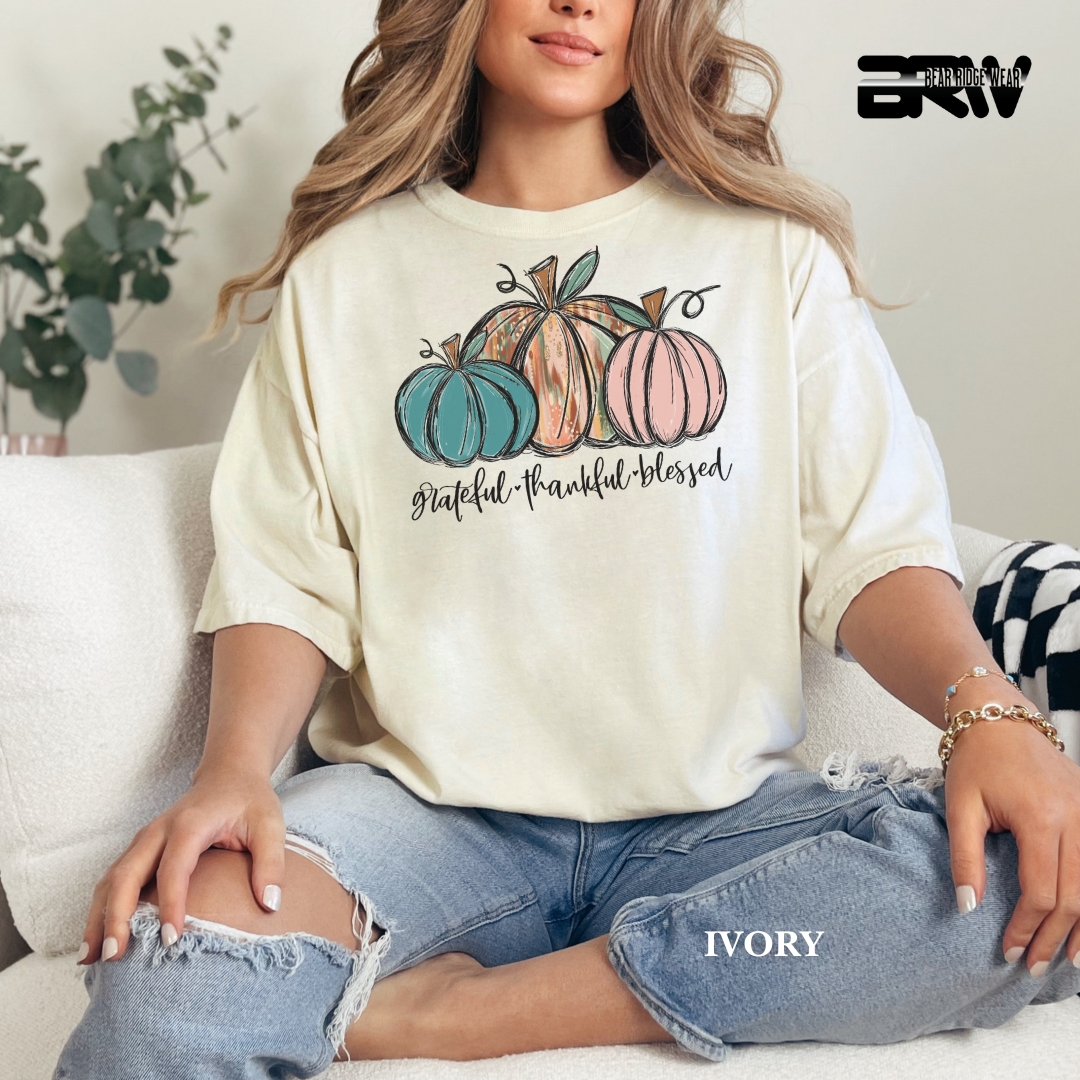 'Grateful Thankful Blessed' Fall Tee