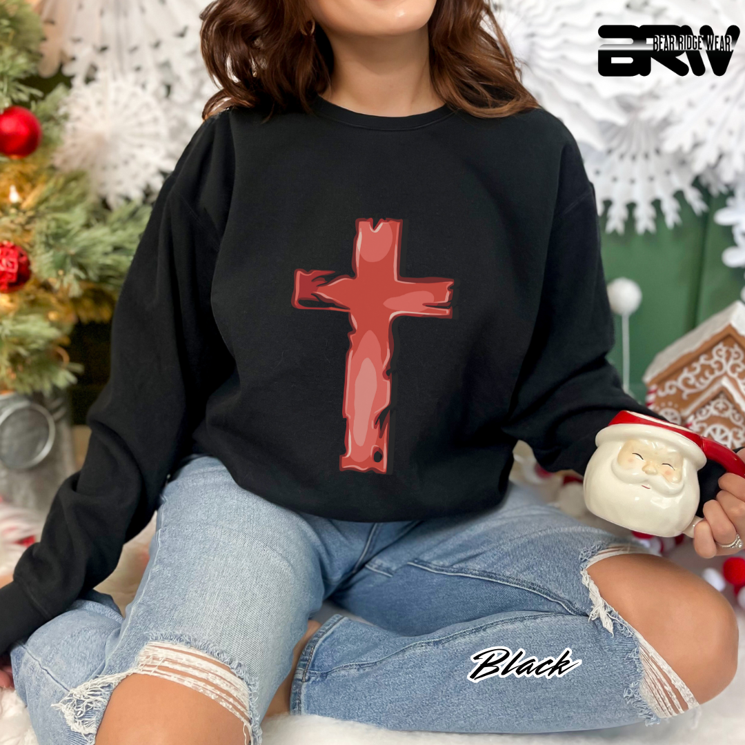 'Rugged Cross' Faith Long Sleeve Tee