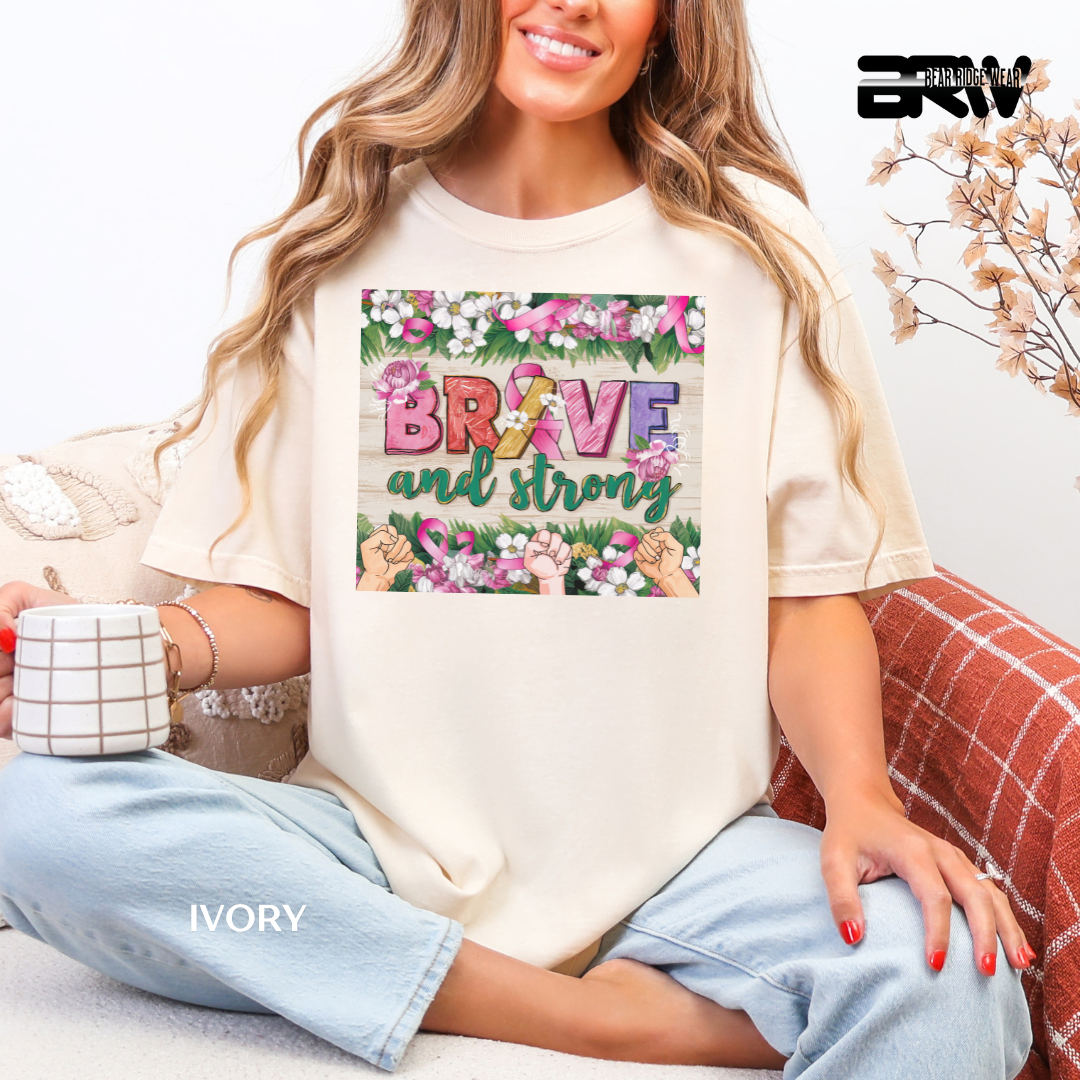 'Brave and strong' Awareness Tee