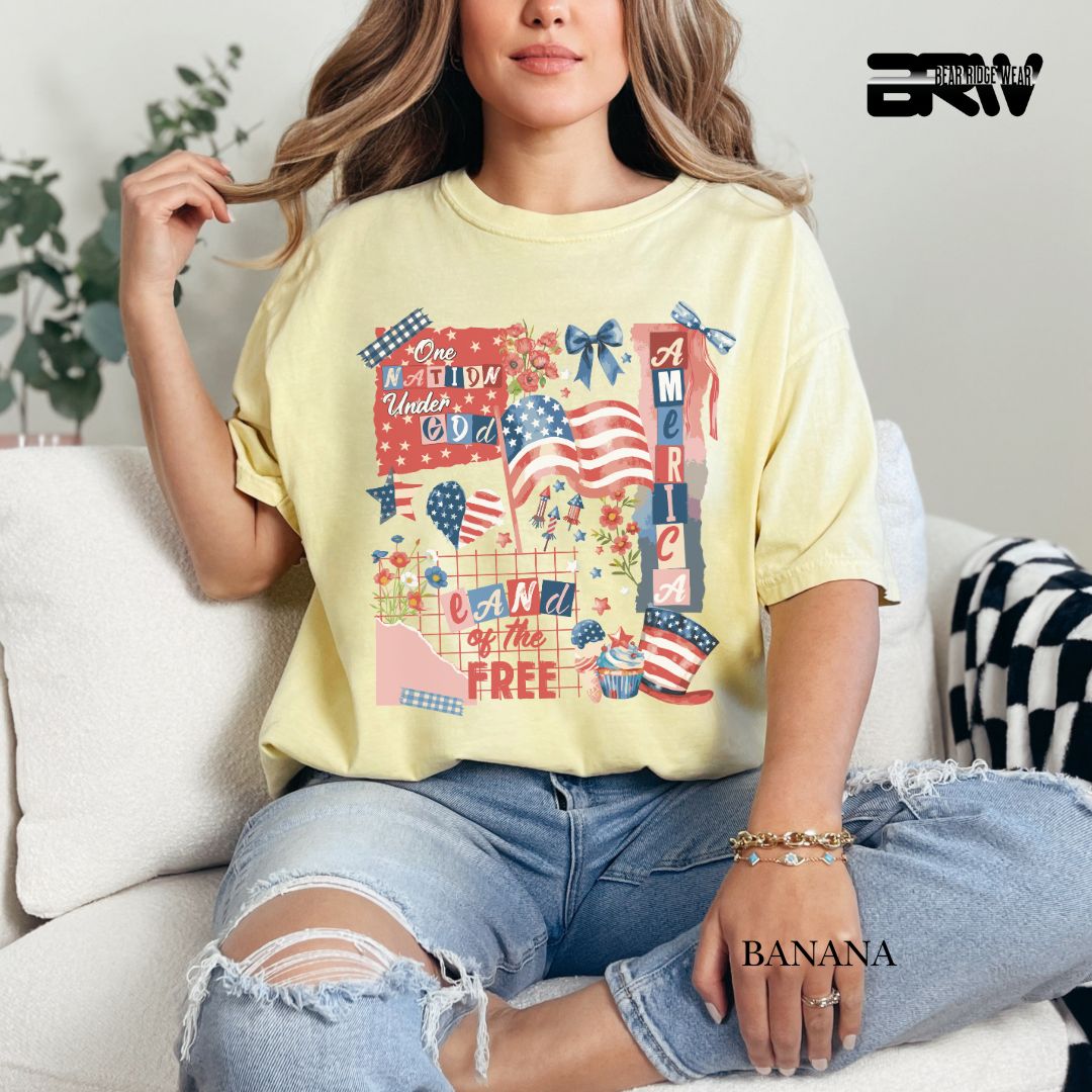 America One Nation- Patriotic Tee