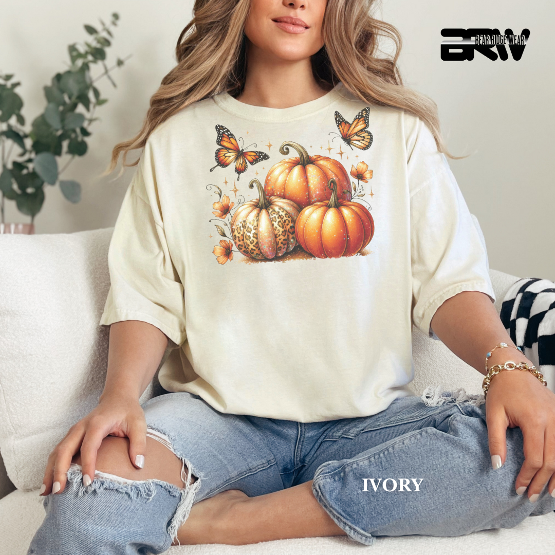 'Pumpkins And Butterflies' Fall Tee