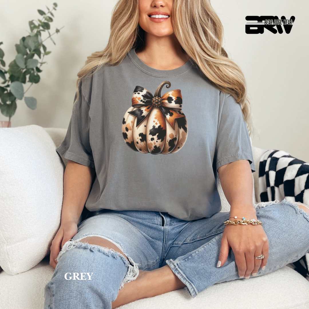 'Cow Hide Pumpkin' Fall Tee